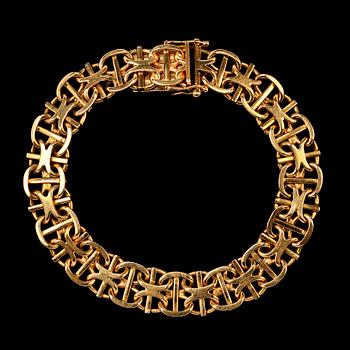 ARMBAND, 18k guld, K & E Carlsson, Göteborg, 1962.