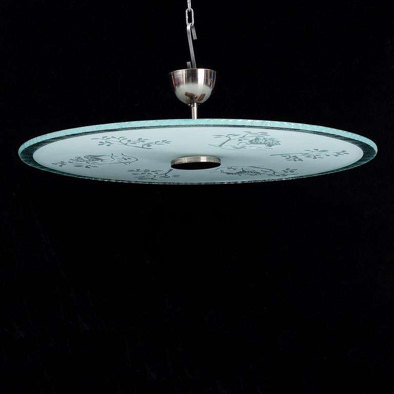 A 1940's Swedish Modern ceiling lamp.