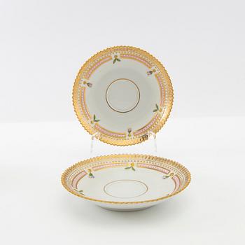 Cups with saucers 2 pcs "Flora Danica" Royal Copenhagen Denmark 1963-1964 porcelain.