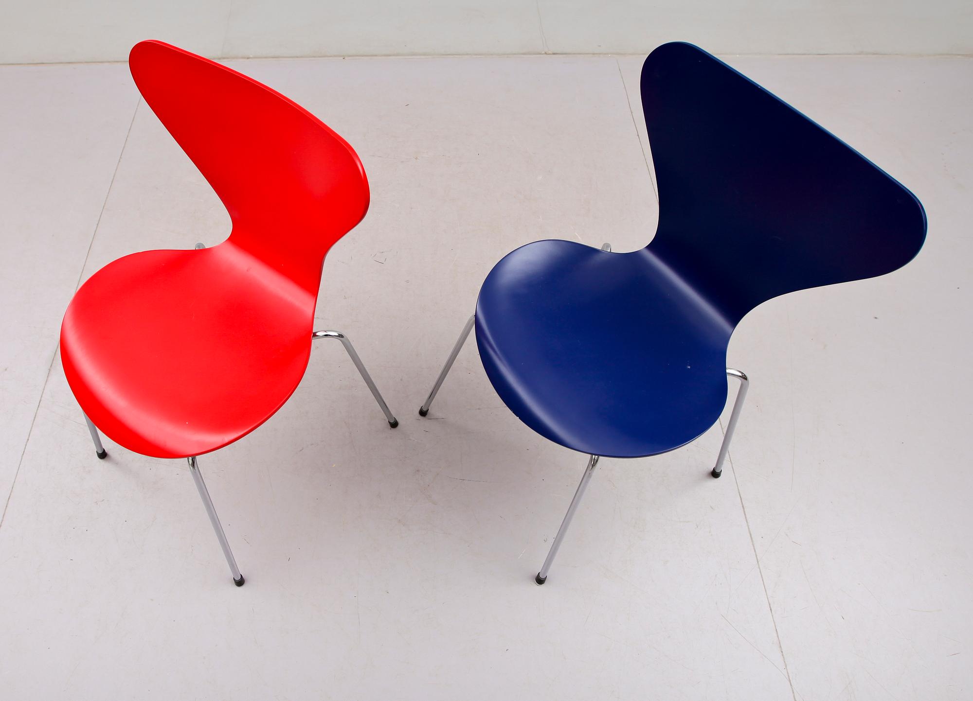 STOLAR, 2 st, "Sjuan", Arne Jacobsen, Fritz Hansen.