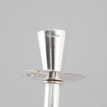 PIERO DE VECCHI, a 'T8', sterlign silver candelabra, signed and numbered 19/99, 2014.