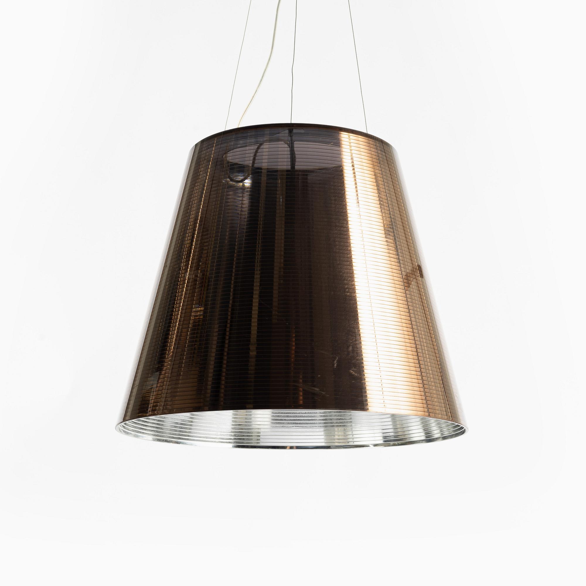 Philippe Starck, ceiling lamps, a pair, "Ktribe S3", Flos, designed in 2005.