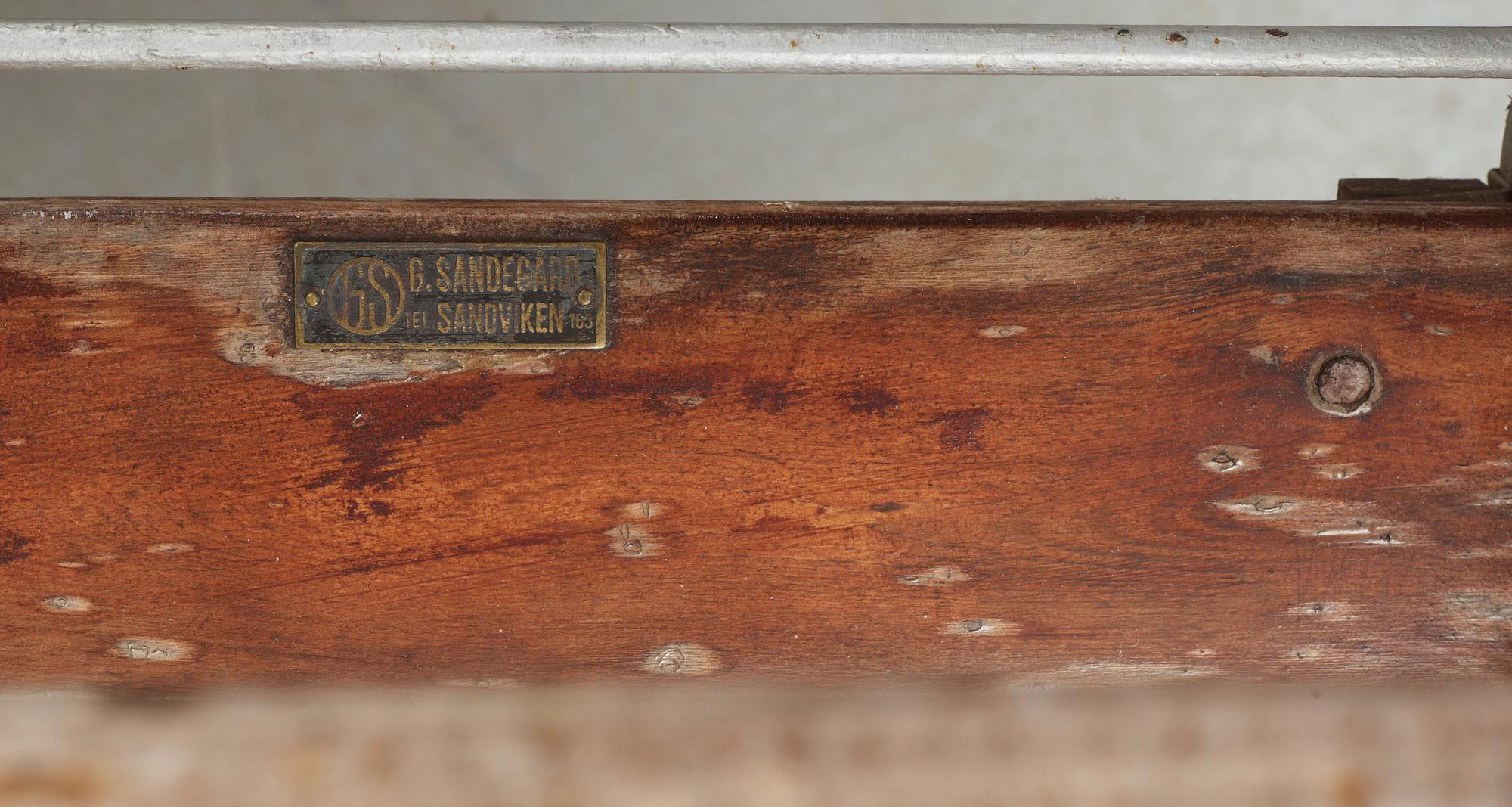 TRÄDGÅRDSMÖBEL, 4 delar. G. Sandegård, Sandviken, 1950/60-tal.