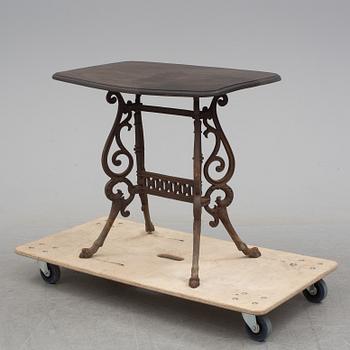 A late 19th century garden table.