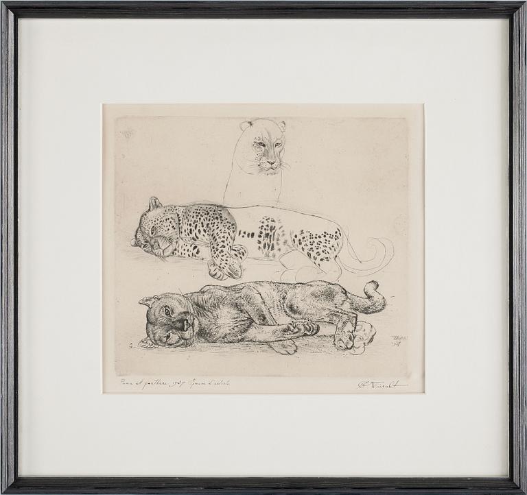 EDUARD WIIRALT, torrnålsgravyr, sign o dat 1937, Epreuve d'artiste.