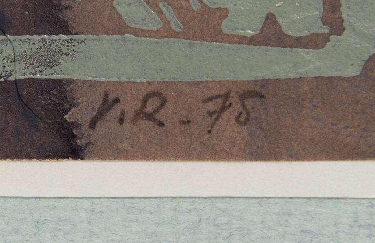 Viljo Ranta, sekatekniikka, 4 kpl, signeeratut ja päivätyt -74-76.