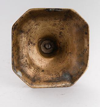 LJUSSTAKE, mässing, 1700-tal.