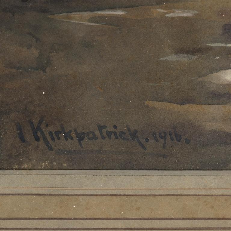 JOSEPH KIRKPATRICK, Watercolour, signed and dated 1916.