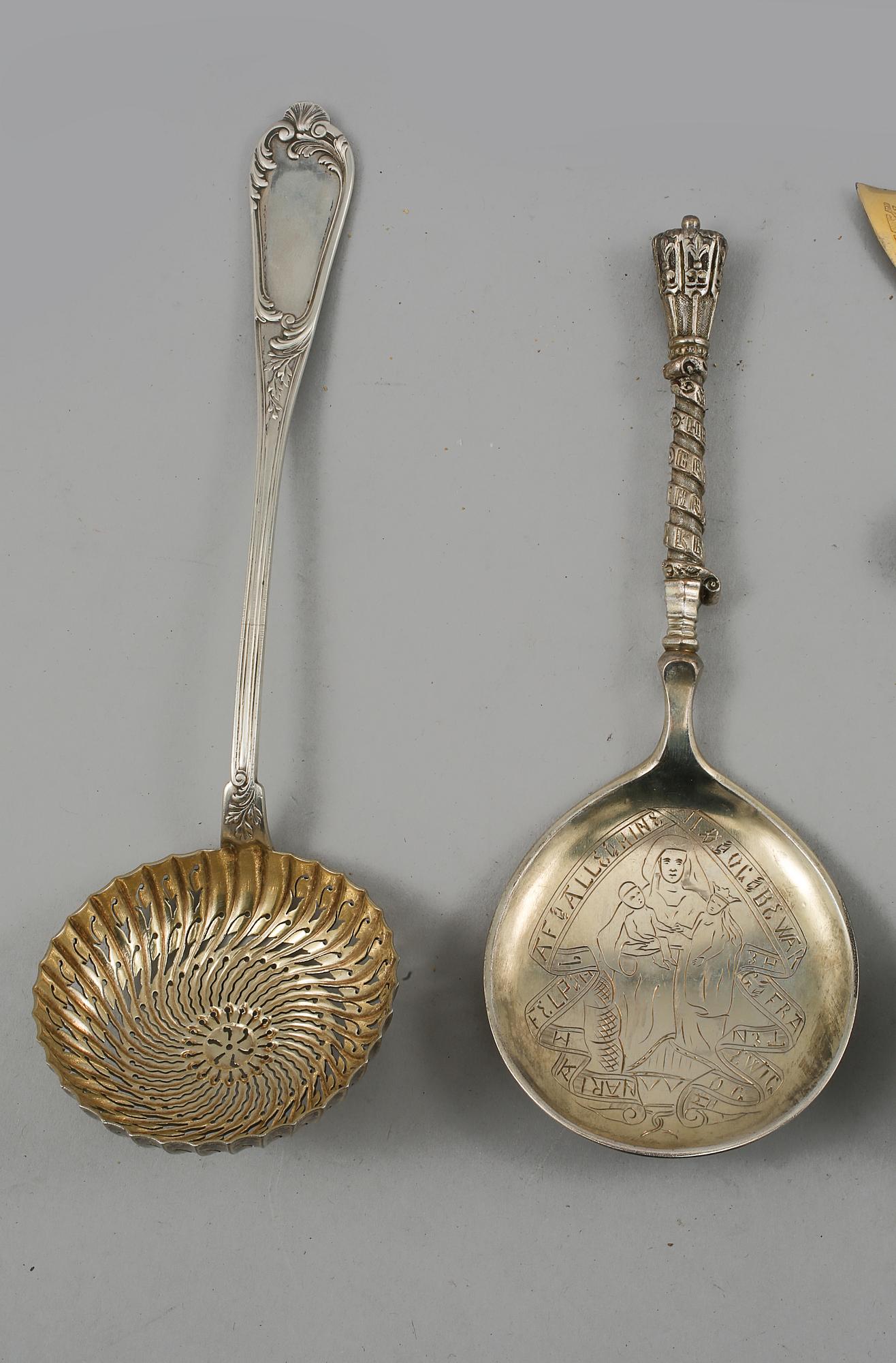 PARTI SILVER, 5 delar, Sverige och Danmark, 1800-talets andra hälft, total vikt 452 g.