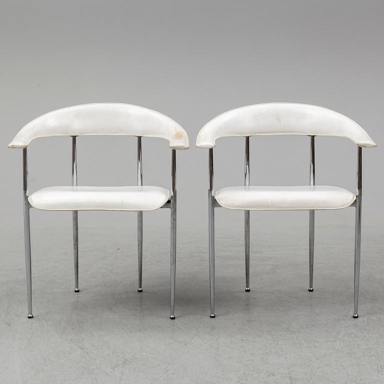 VEGNI & GUALTIEROTTI, eight 'P40' chairs from Fasem, Italy.