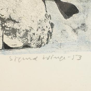 SIGURD WINGE, färglitografi, signerad och daterad -53.