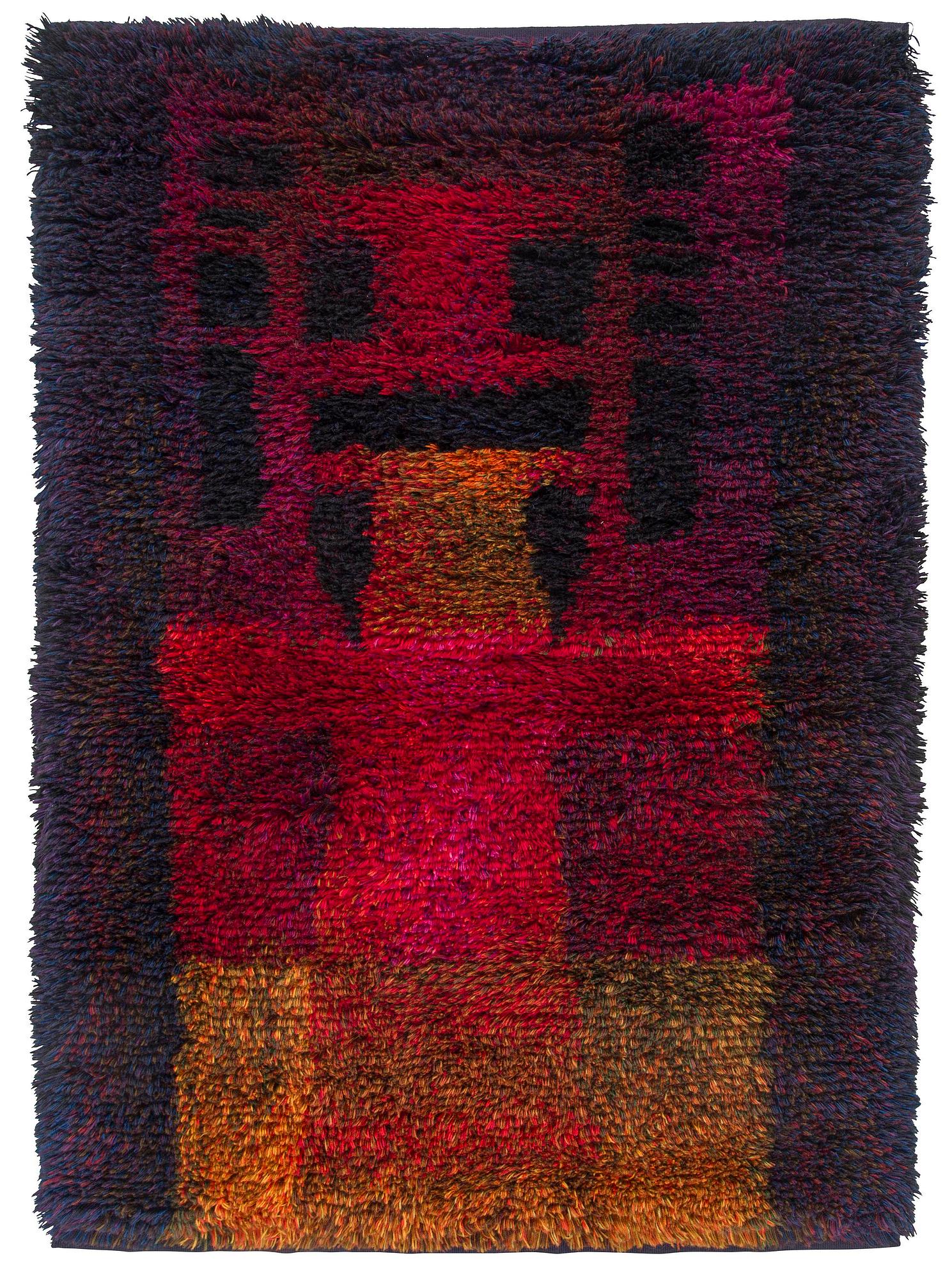 Ritva Puotila, rya, "Metsässä mättäällä",  Finska handarbetets vänner, circa 160 x 115 cm.