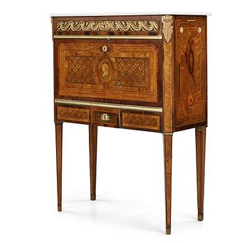 16. A Gustavian 18th century secretaire by Gottlieb Iwersson, master 1778, not signed.