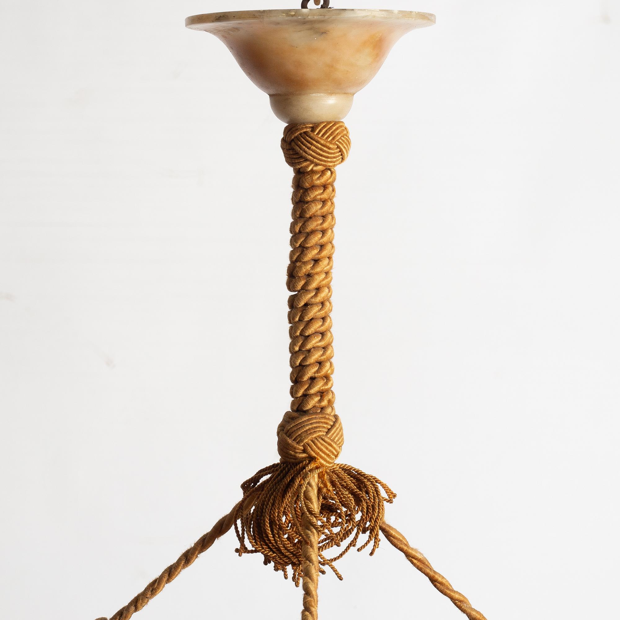An alabaster ceiling lamp, 1920s.