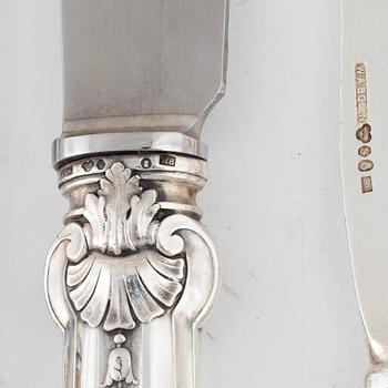 A Swedish Silver Cutlery, W.A. Bolin 'Model B', Stockholm 1937-1957 (126 pieces).