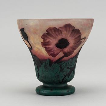 DAUM NANCY, a signed cameo glass vase.