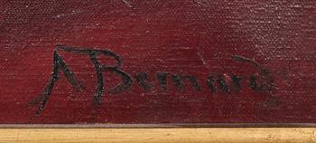 AUGUSTE HENRI BERNARD, olja på duk, signerad.