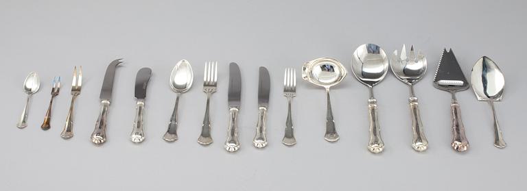 BESTICKSUPPSÄTTNING, 92 delar, silver "Chippendale", Kultakeskus 1990-tal.