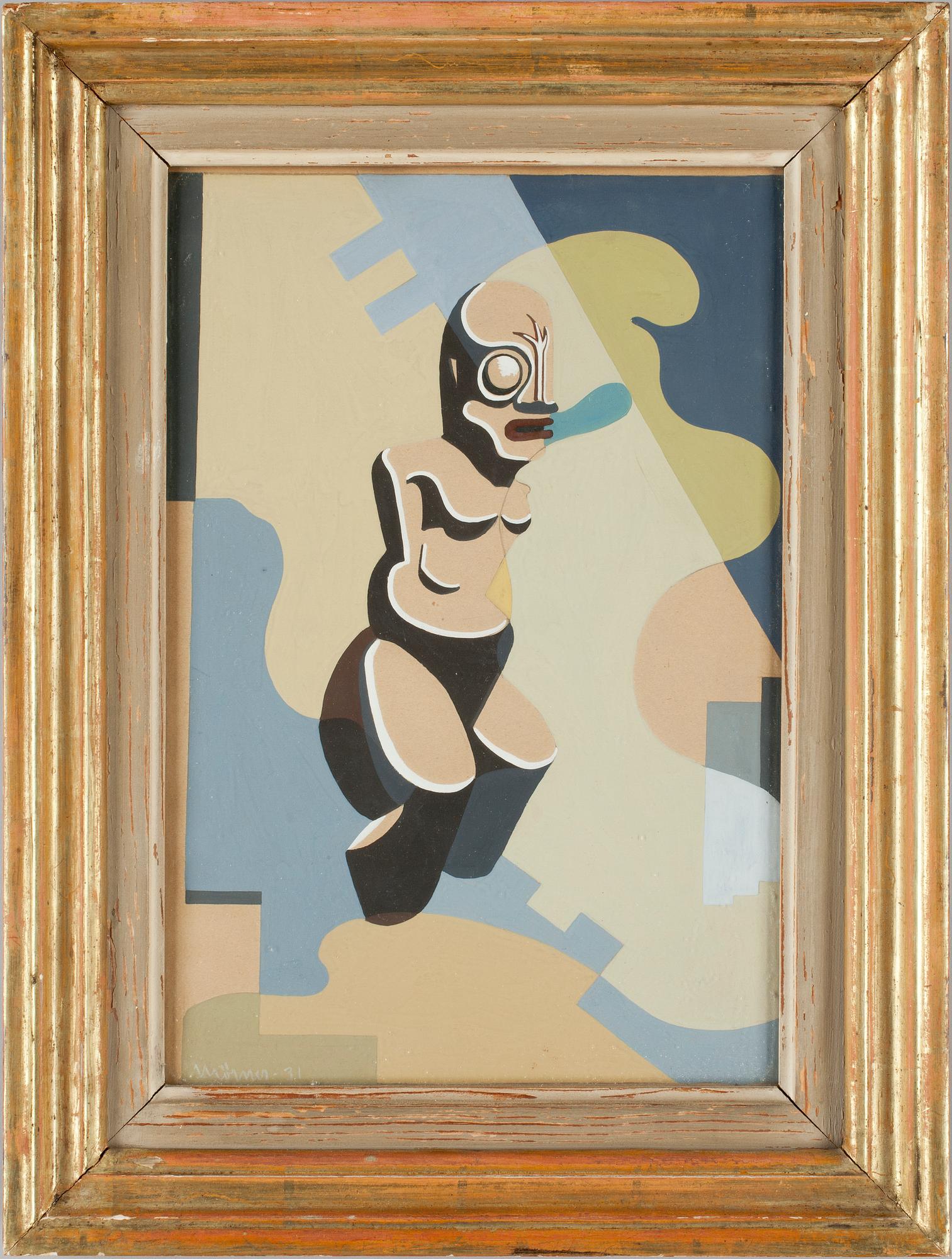 STELLAN MÖRNER, gouache, sign och dat -31.