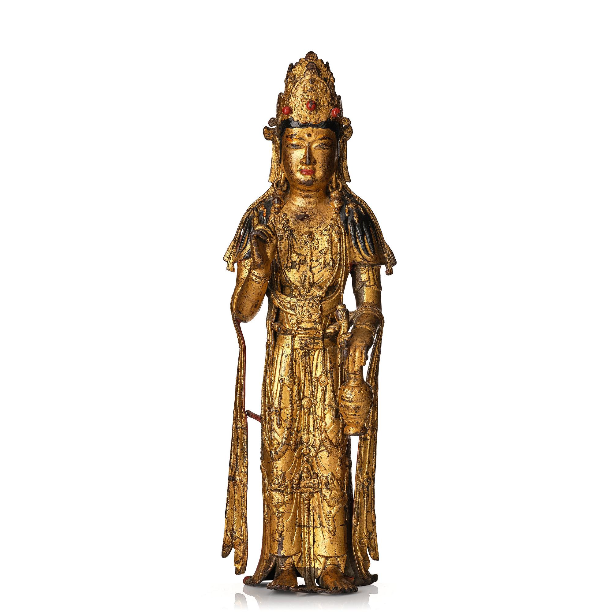 Stående Avalokiteshvara, brons. Möjligen Korea.