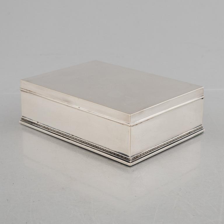 A Swedish silver cigarette case, mark of W.A. Bolin,  Stockholm 1944.