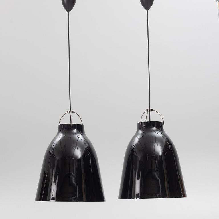 Cecilie Manz, ceiling lamps, a pair, "Caravaggio", Fritz Hansen, Denmark.