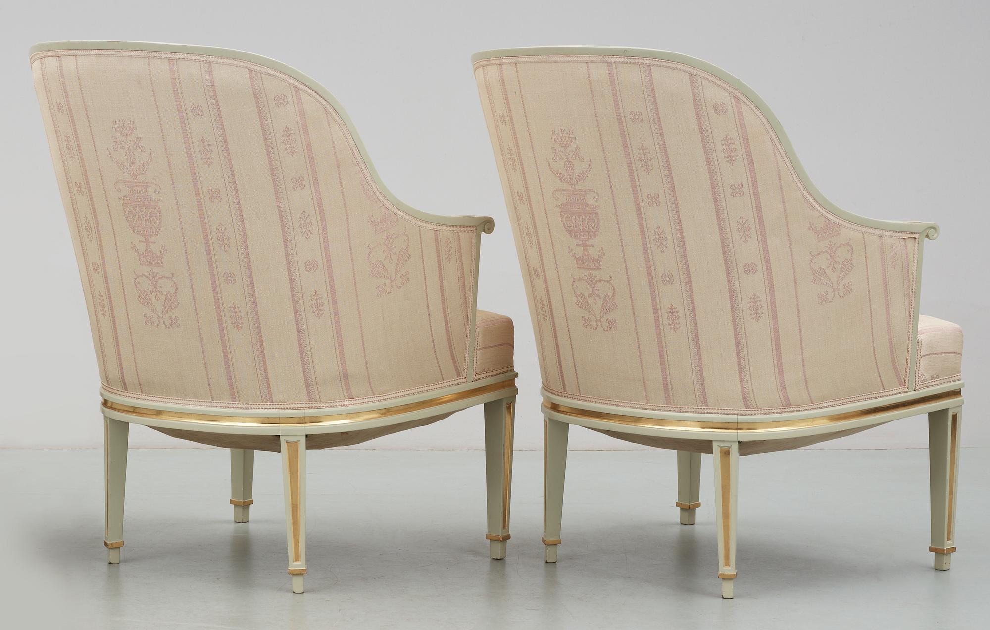 A pair of Carl Malmsten armchairs, NK ca 1925-28.