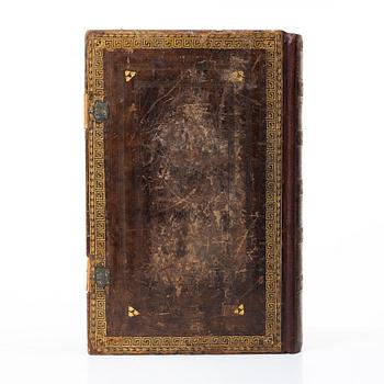 Karl XII:s stora kyrkobibel, 1702-3, med Peringskiölds bibliska historia, 1713.