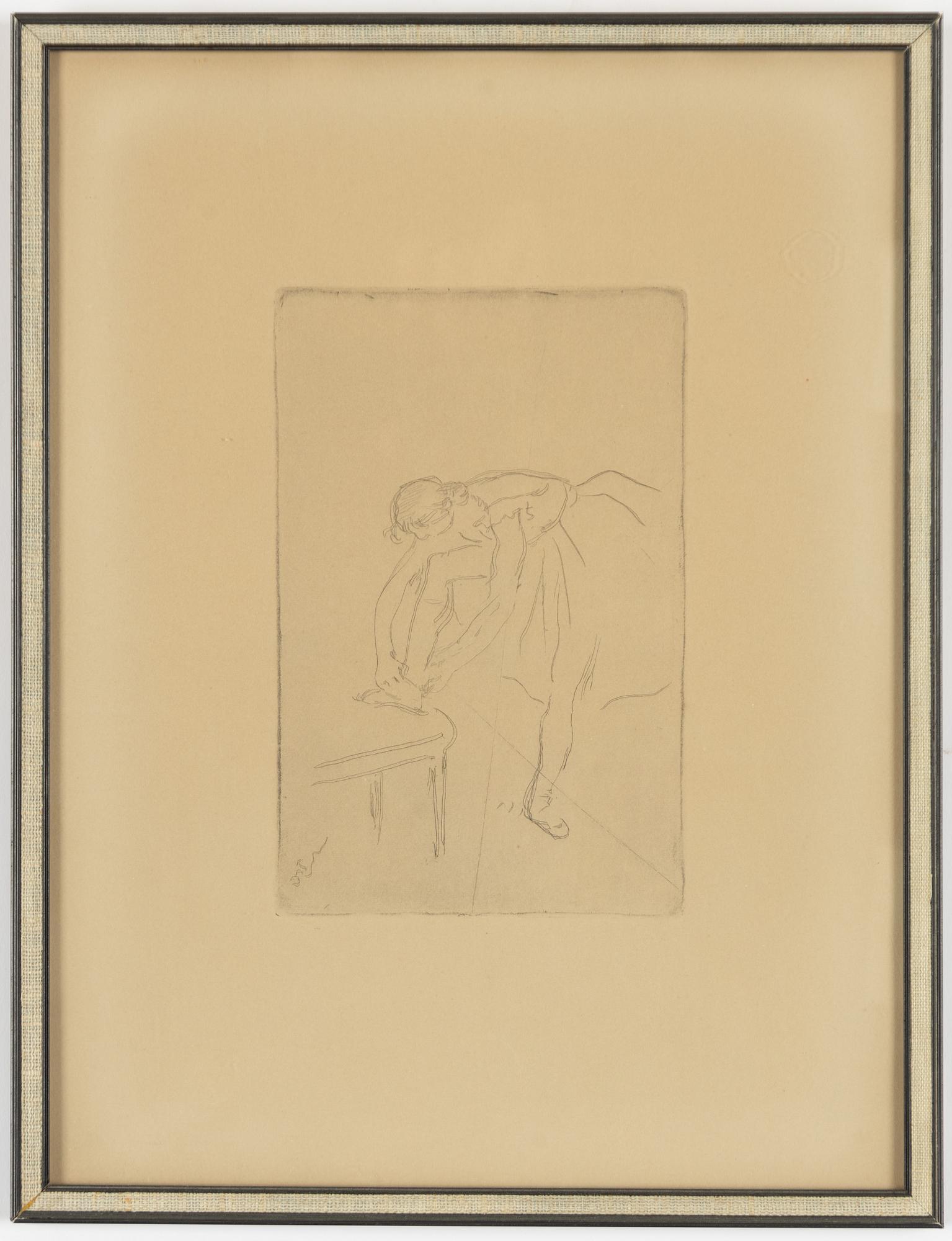 Edgar Degas, "Danseuse enfilant son chausson".