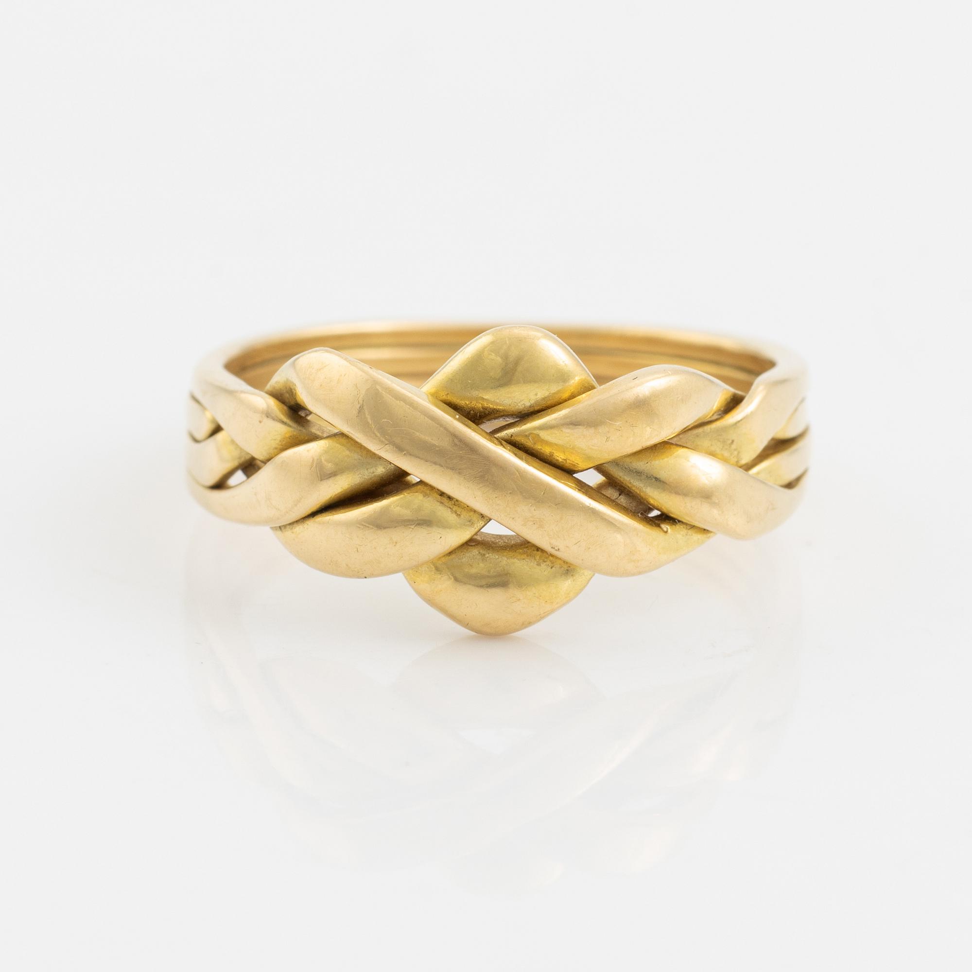 Ring 18K gold, Uno A Erre, Italy.