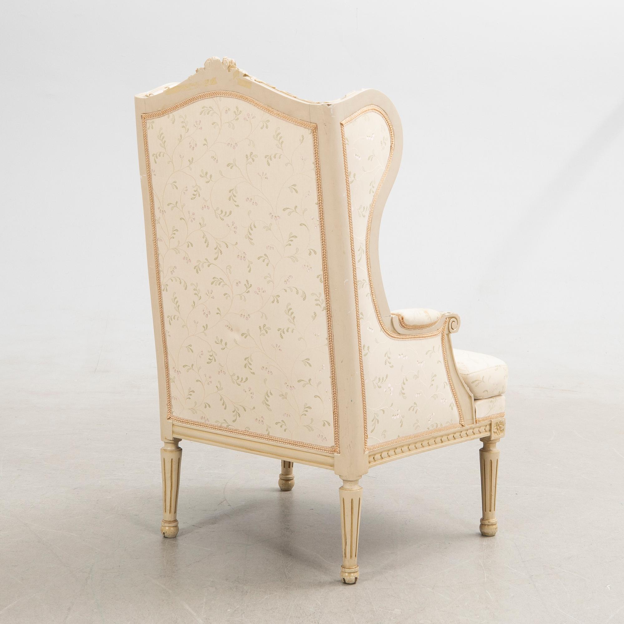 Fåtölj, Bergère, Louis XVI-stil, Frankrike.