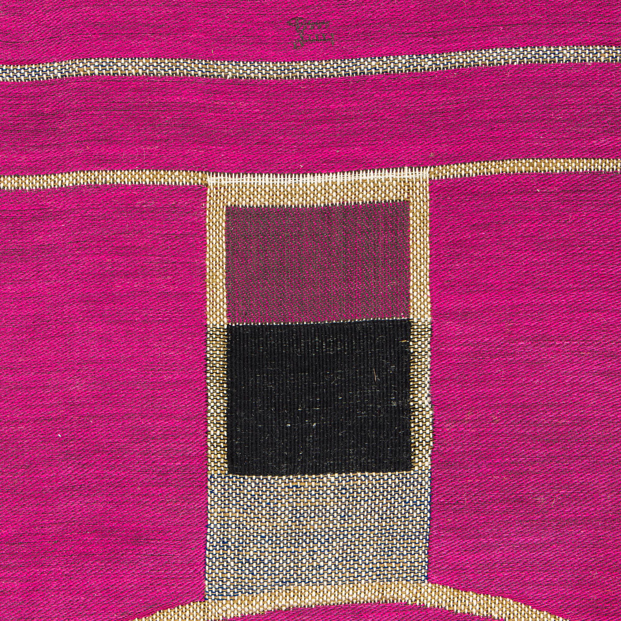Dora Jung, bildvävnad, signerad, circa 213 x 114 cm.