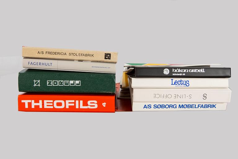 Catalogs / Materials product catalogs of furniture and furnishings, Denmark and Sweden, 1960s-90s.