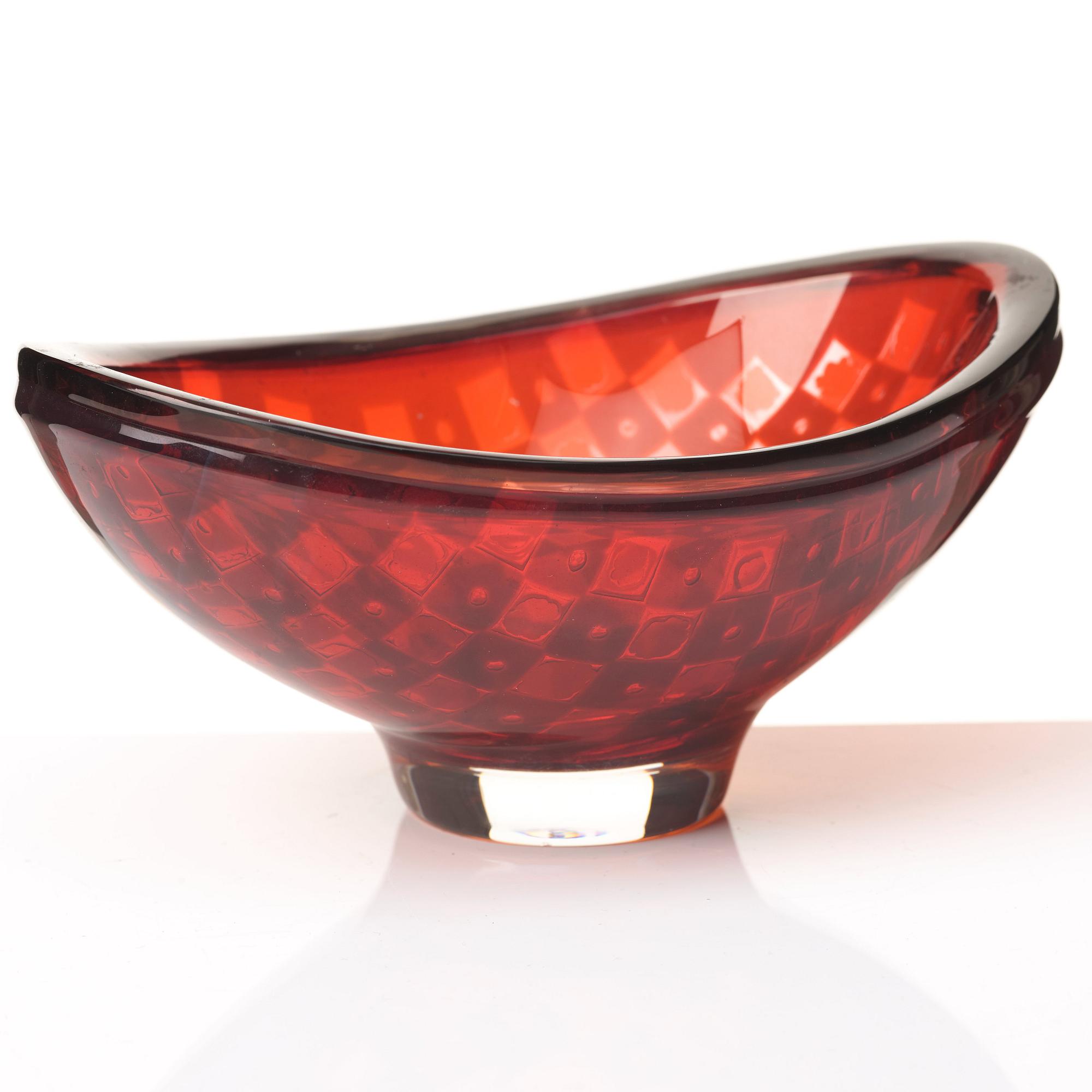 Sven Palmqvist, a "Ravenna" glass bowl, Orrefors, Sweden 1956.