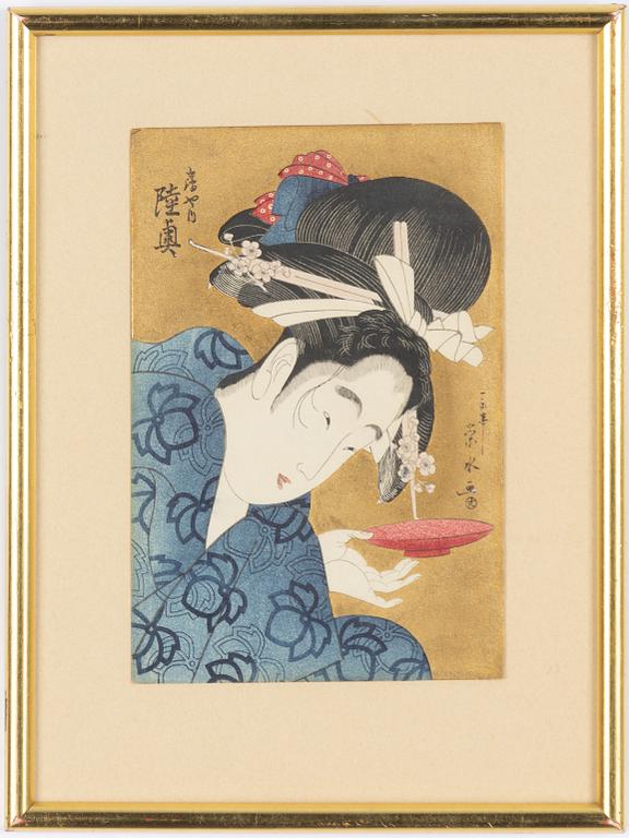 Ichirakutei Eisui (aktiv omkring 1790-1823), efter, "Ogiya uchi Mutsu".