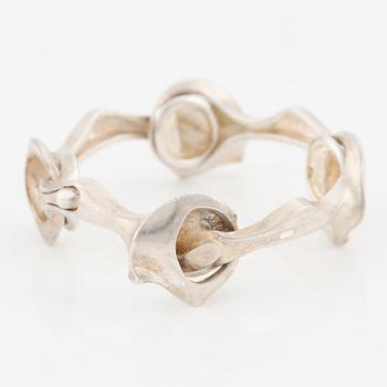 Björn Weckström, bracelet, "Kang's shackles", sterling silver, Lapponia 1974.