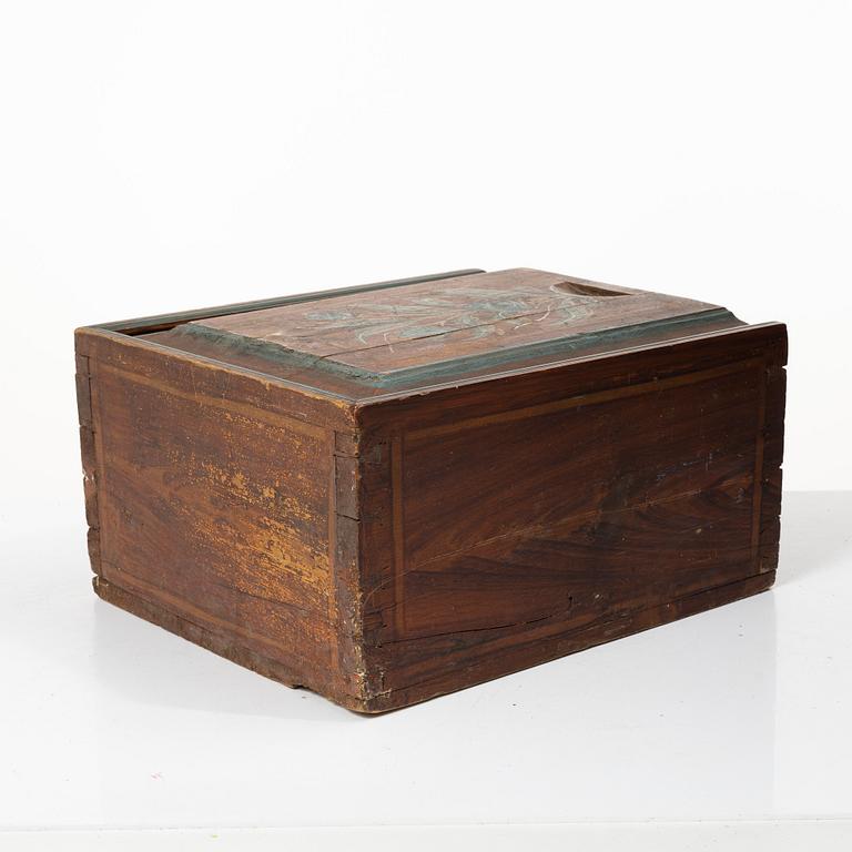Light box, folk art, dated 1849.