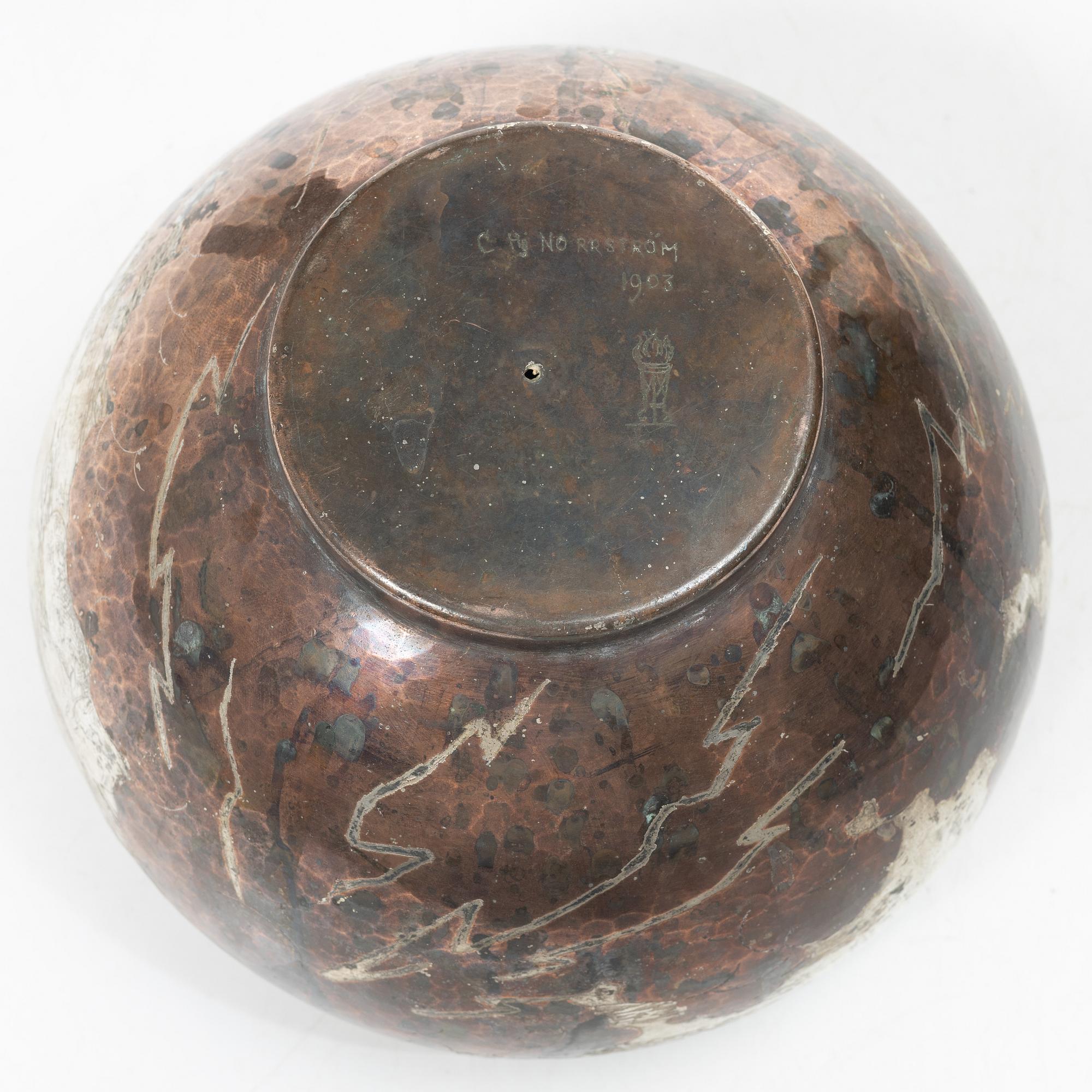 Carl Hjalmar Norrström, pot cover, Eskilstuna 1903.