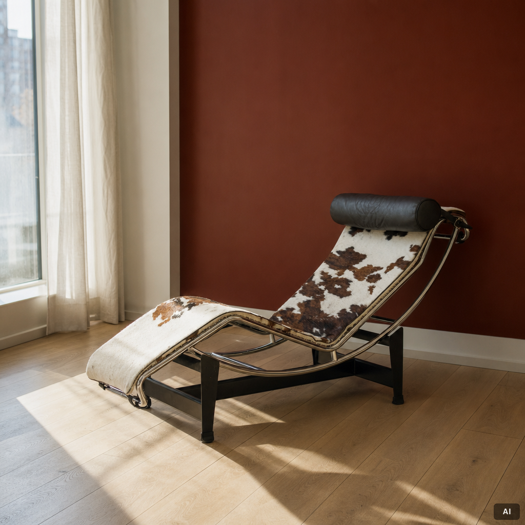 Le Corbusier (Charles-Édouard Jeanneret), Charlotte Perriand, a 'LC4' reclining chair, Cassina, Italy.