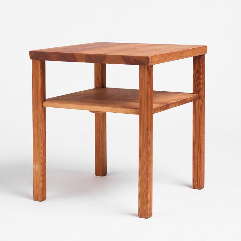 Axel Einar Hjorth, a stained pine 'Wärmdö' side table, Nordiska Kompaniet, Sweden 1930s.