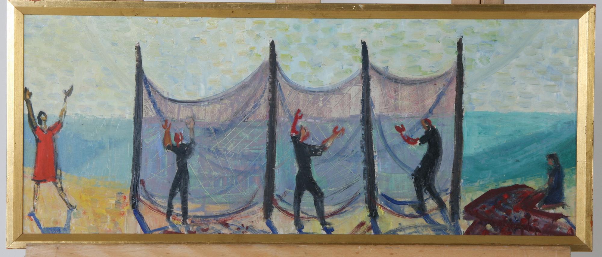 OKÄND KONSTNÄR, olja på pannå, 1900-tal.