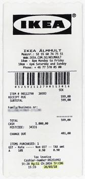 Virgil Abloh, rug "Receipt", IKEA x Virgil Abloh, "MARKERAD" collection, approx. 197 x 90 cm.