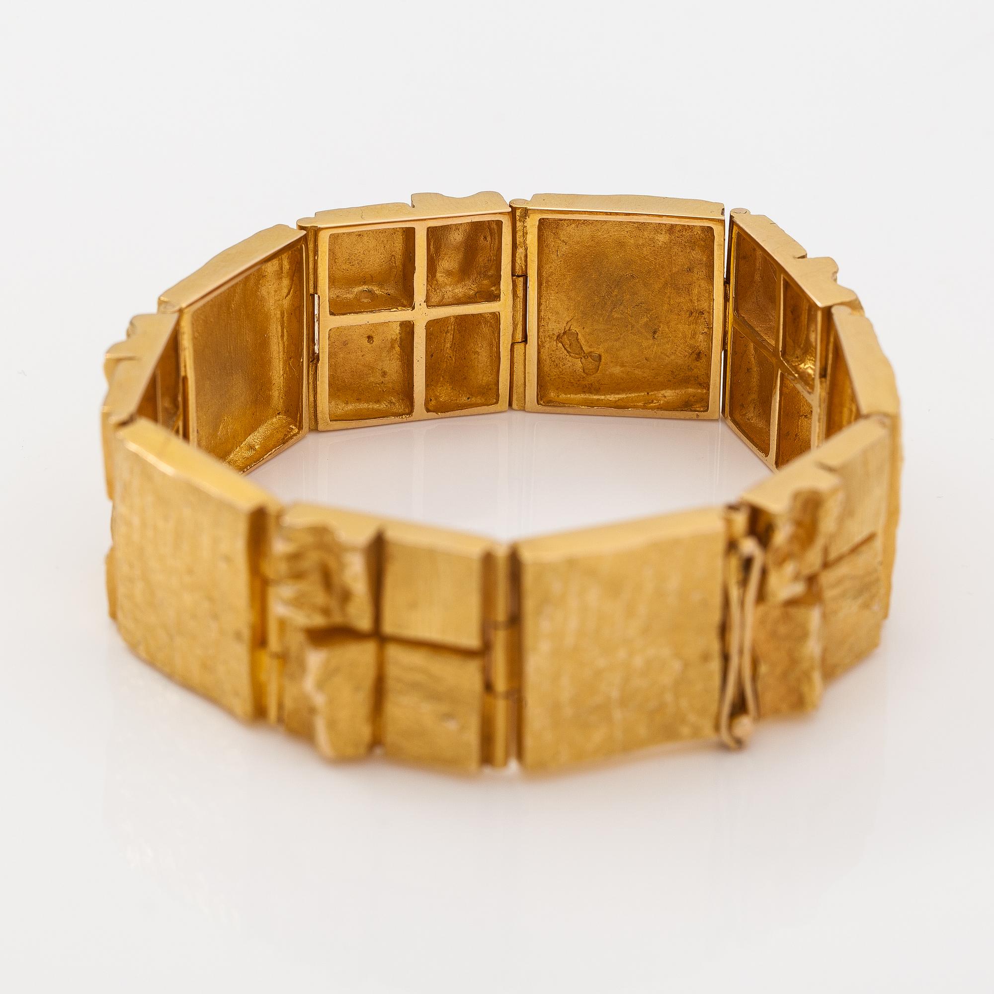 Björn Weckström, Rannekoru "Neliönmuodot", 18K kultaa. Lapponia 1965.