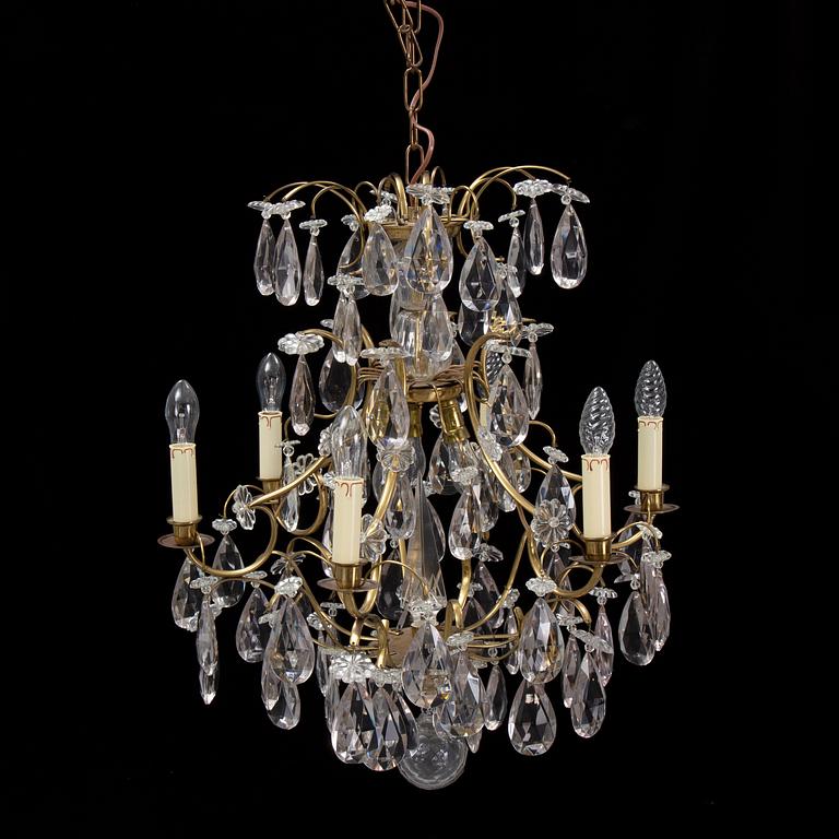 A Baroque style chandelier, mid 20th Century.