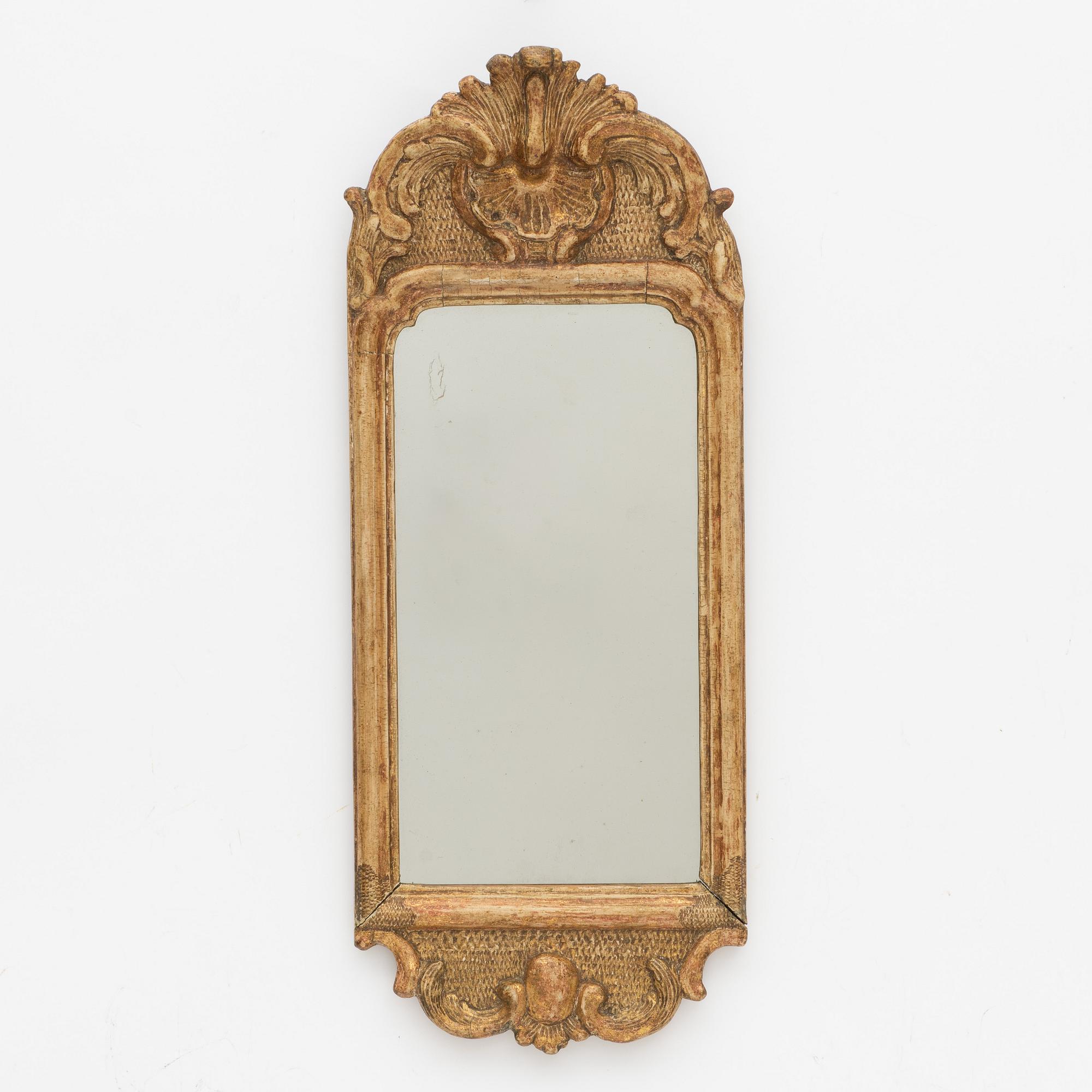 A Rococo mirror, Sweden, second half of the 18th Century.