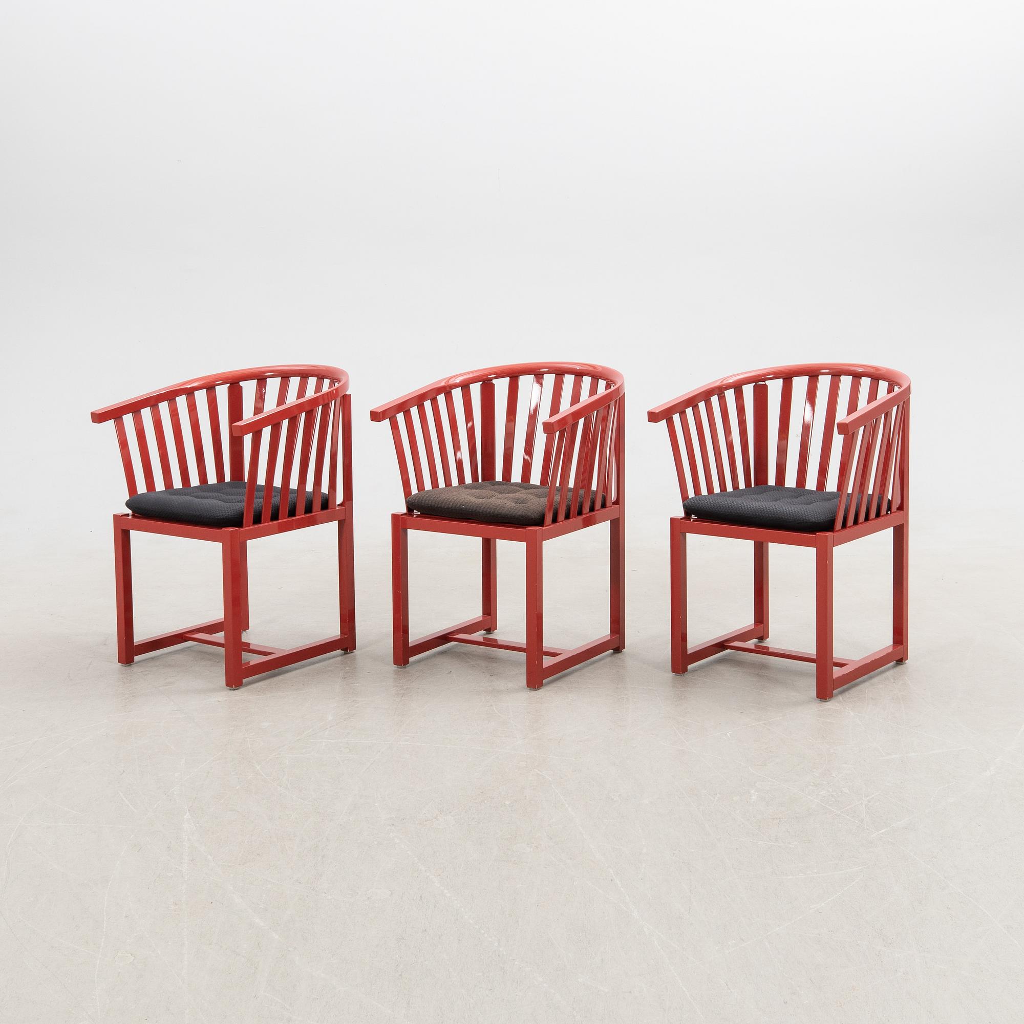 Åke Axelsson, karmstolar, 3 st, "Waxholmaren", Gärsnäs.