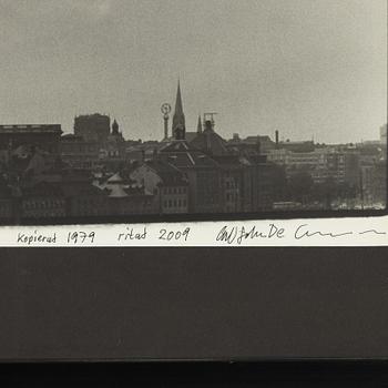 Carl Johan De Geer, fotografi med kolorering, signerat.