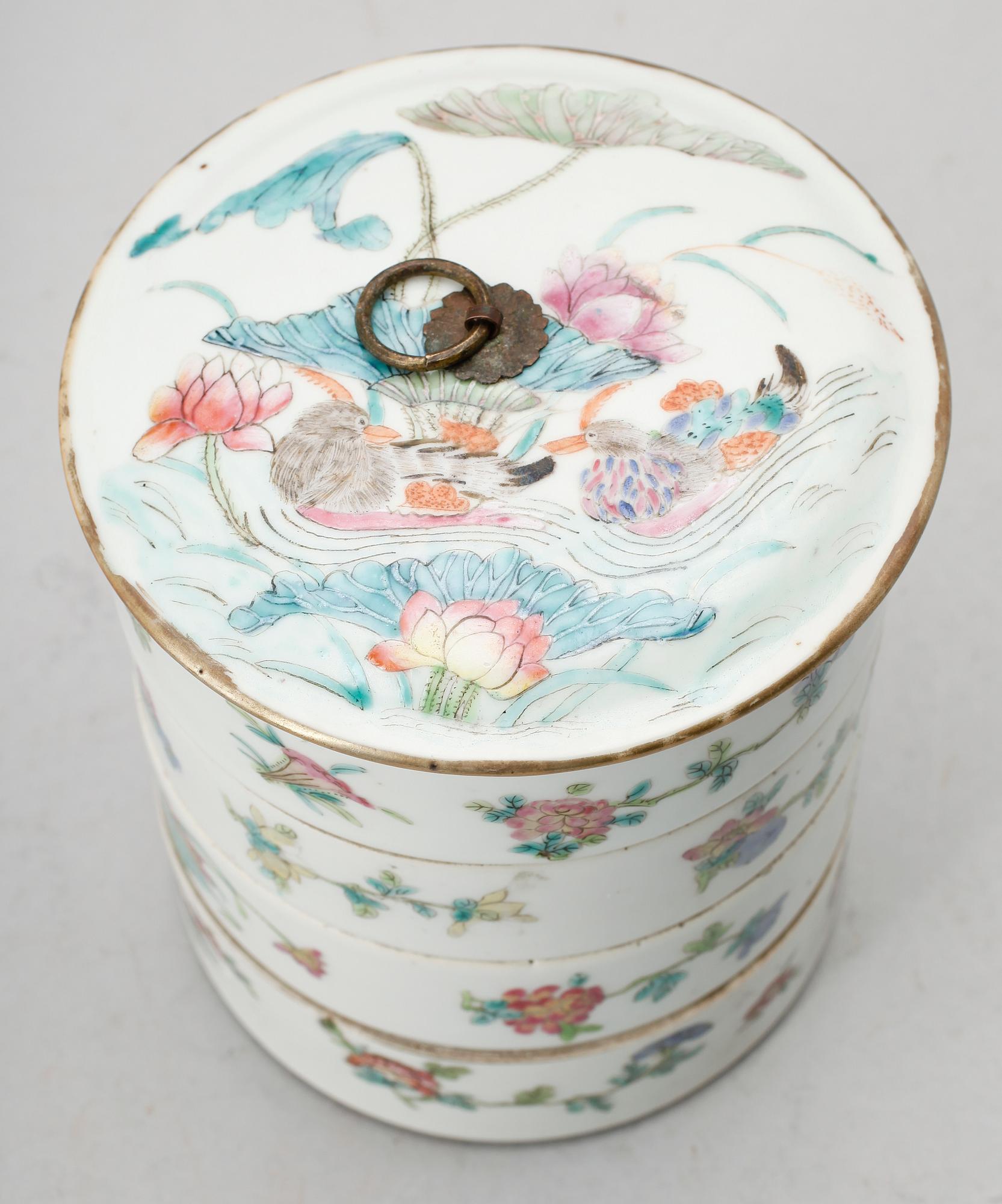 MATKÄRL, porslin, Kina, 1800-tal.