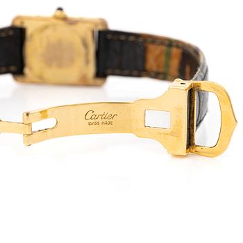 must de CARTIER, Tank, wristwatch, 20,5 x 20 (28) mm.