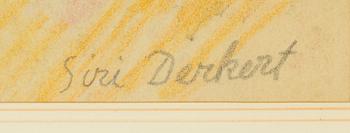 Siri Derkert, chalk drawing, signed.